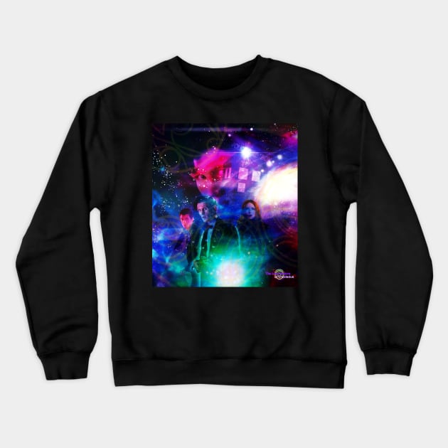 time and space 11th Doctor Amy and Rory Crewneck Sweatshirt by EnceladusWaters